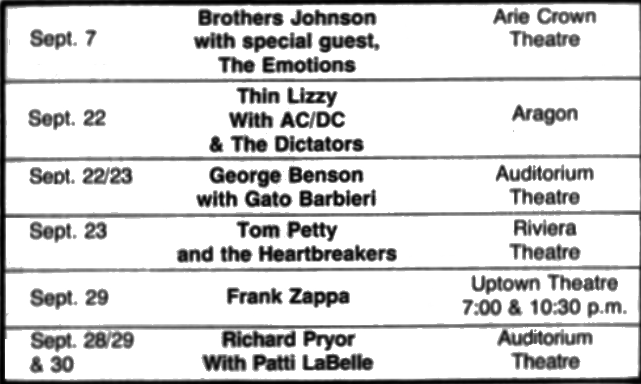 29/09/1978Uptown theater, Chicago, IL